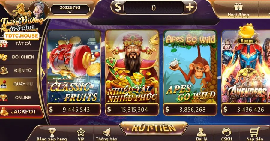 Trò chơi slot nổ hũ hot nhất 79king1, cơ hội trúng lớn.